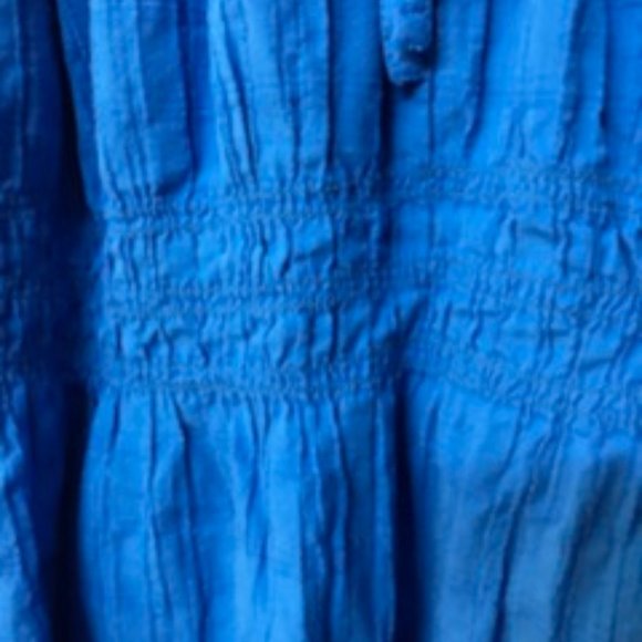 LANE BRYANT UEC Plus Size 14 Shirred Waist Cami Tank Top Summer French Blue - Picture 8 of 14